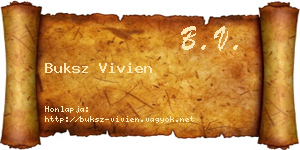 Buksz Vivien névjegykártya